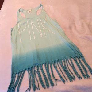 Ombré blue tank top coverup
